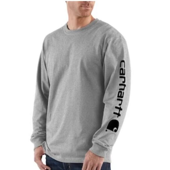 Carhartt Other - Carhartt Men's Heather Gray Original Fit Long Sleeve Logo Graphic Shirt